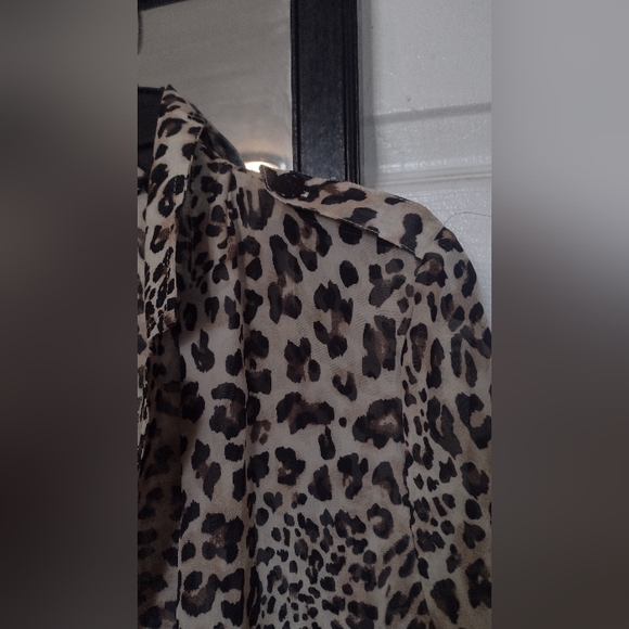 Duster/Beach Cover Up/Lingerie Sheer Animal print Med New $32 - Picture 2 of 4